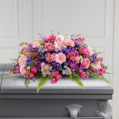 Glorious Garden Casket Spray – GOD'S GARDEN FLOWER SHOP, Lancaster CA