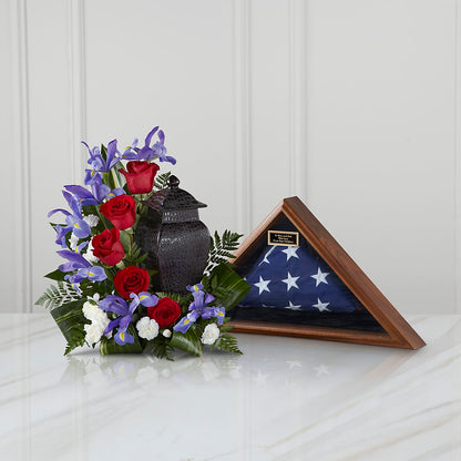 Patriotic Tribute Arrangement – GOD'S GARDEN FLOWER SHOP, Lancaster CA