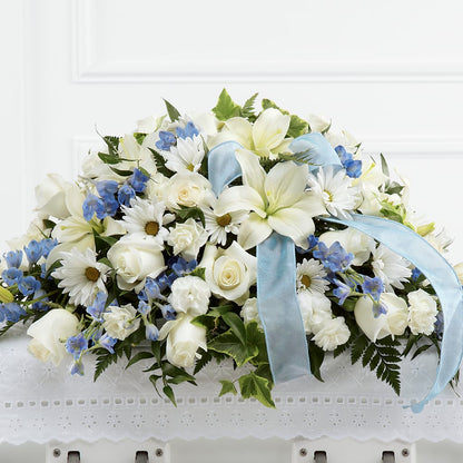 Tender Treasure Casket Spray – GOD'S GARDEN FLOWER SHOP, Lancaster CA