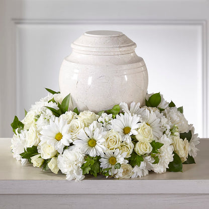 Ivory Gardens Cremation Adornment – GOD'S GARDEN FLOWER SHOP, Lancaster CA