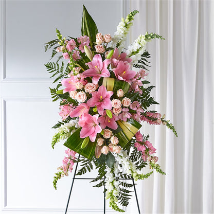 Elegant Embrace Standing Spray – GOD'S GARDEN FLOWER SHOP, Lancaster CA