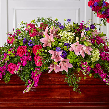 Radiant Tribute Casket Spray – GOD'S GARDEN FLOWER SHOP, Lancaster CA