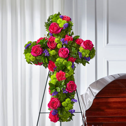 Tribute Rose Floral Cross – GOD'S GARDEN FLOWER SHOP, Lancaster CA