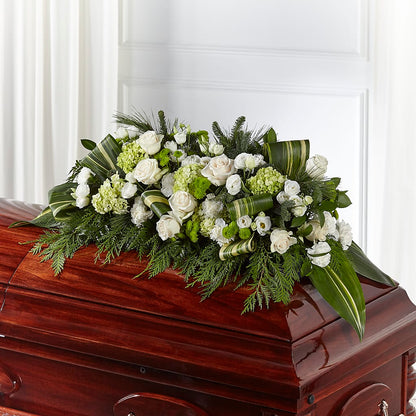 Hopeful Gesture Casket Spray – GOD'S GARDEN FLOWER SHOP, Lancaster CA