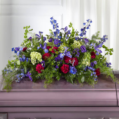 Always Treasured Casket Spray – GOD'S GARDEN FLOWER SHOP, Lancaster CA