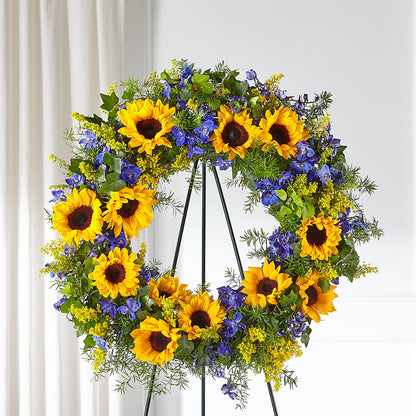 Bright Rays Wreath – GOD'S GARDEN FLOWER SHOP, Lancaster CA