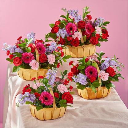 Pink Picnic Basket – GOD'S GARDEN FLOWER SHOP, Lancaster CA