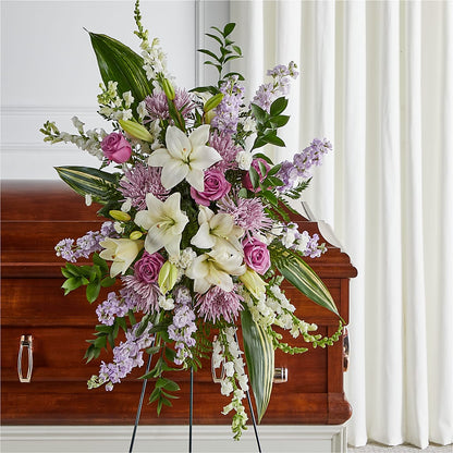 Grateful Hearts Standing Spray – GOD'S GARDEN FLOWER SHOP, Lancaster CA