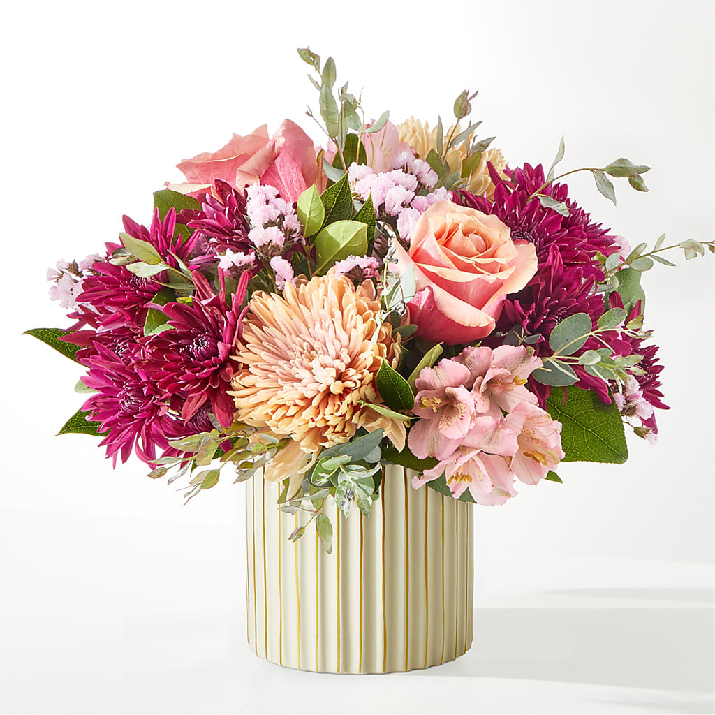 Berry Cobbler Bouquet with Ivory Vase – GOD'S GARDEN FLOWER SHOP, Lancaster CA
