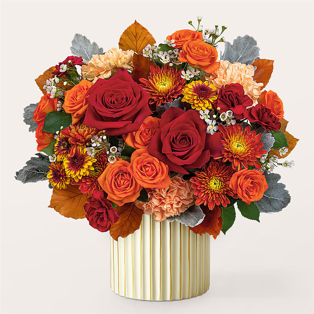 Merlot Bouquet with Ivory Vase – GOD'S GARDEN FLOWER SHOP, Lancaster CA