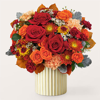 Merlot Bouquet with Ivory Vase – GOD'S GARDEN FLOWER SHOP, Lancaster CA