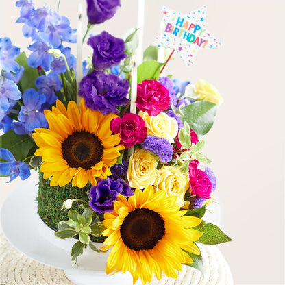 Star of the Day Floral Cake – GOD'S GARDEN FLOWER SHOP, Lancaster CA