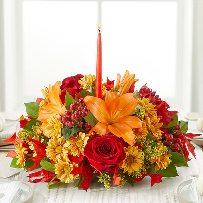 Autumn's Embrace Centerpiece – GOD'S GARDEN FLOWER SHOP, Lancaster CA