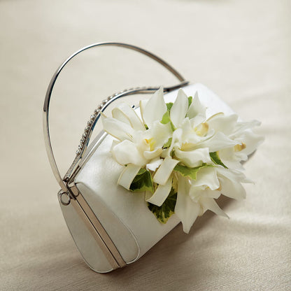 White Purse Decor – GOD'S GARDEN FLOWER SHOP, Lancaster CA